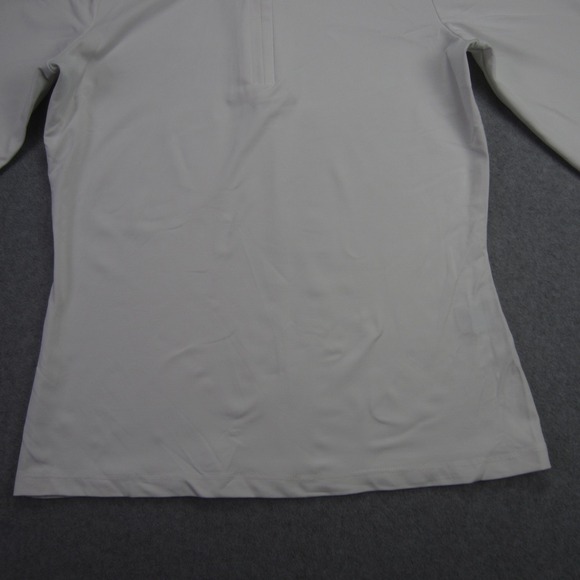 J McLaughlin Pullover Womens XS White Quarter Zip Long Sleeve Mock Neck Shirt - Picture 5 of 16